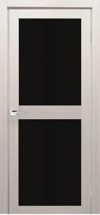 Фото Межкомнатная дверь Легенда Z-6 тон Белая лиственница Остекление Лакобель черное